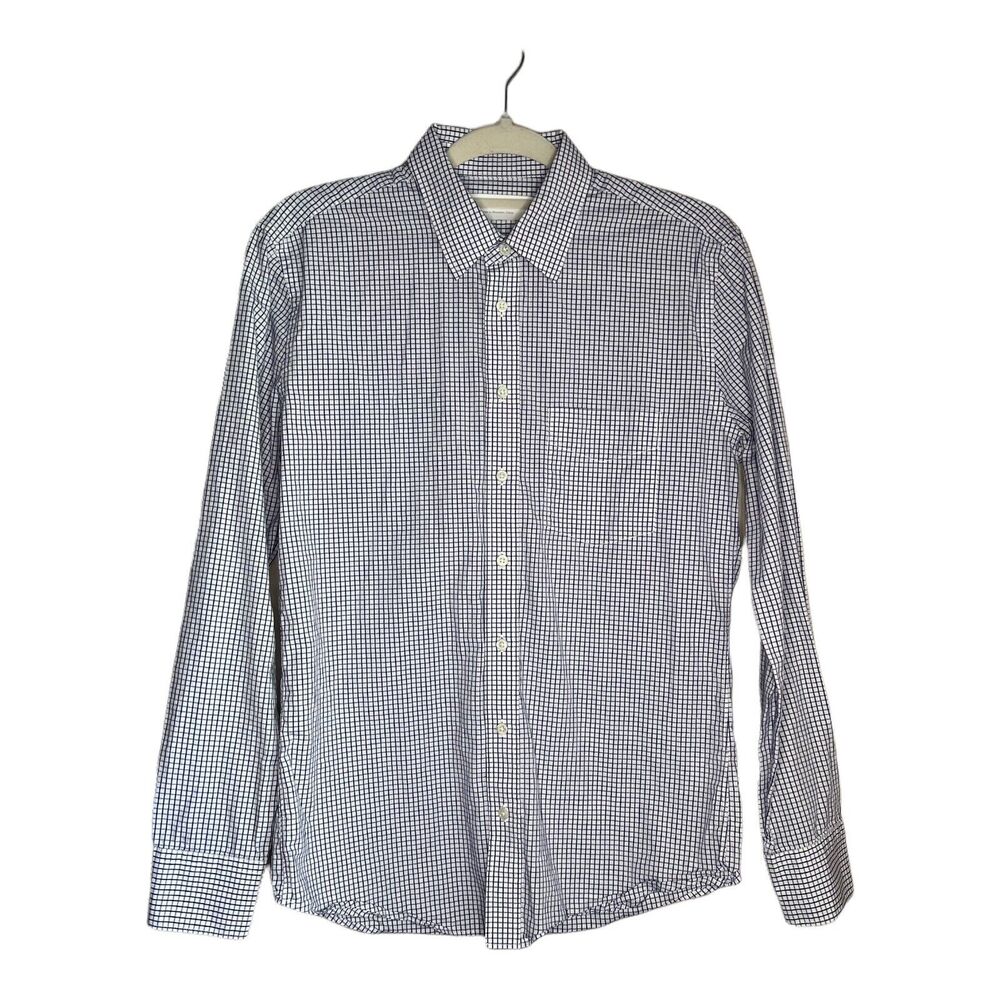 Everlane Shirt Mens Small Blue‎ Check Long Sleeve Button Down Cotton